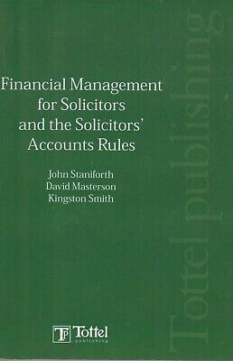 Financial Management For Solicitors And The Sol... - John Staniforth - Good -...